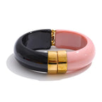 Acrylic Gold Bangle Set