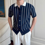 Striped Contrast Polo Shirt