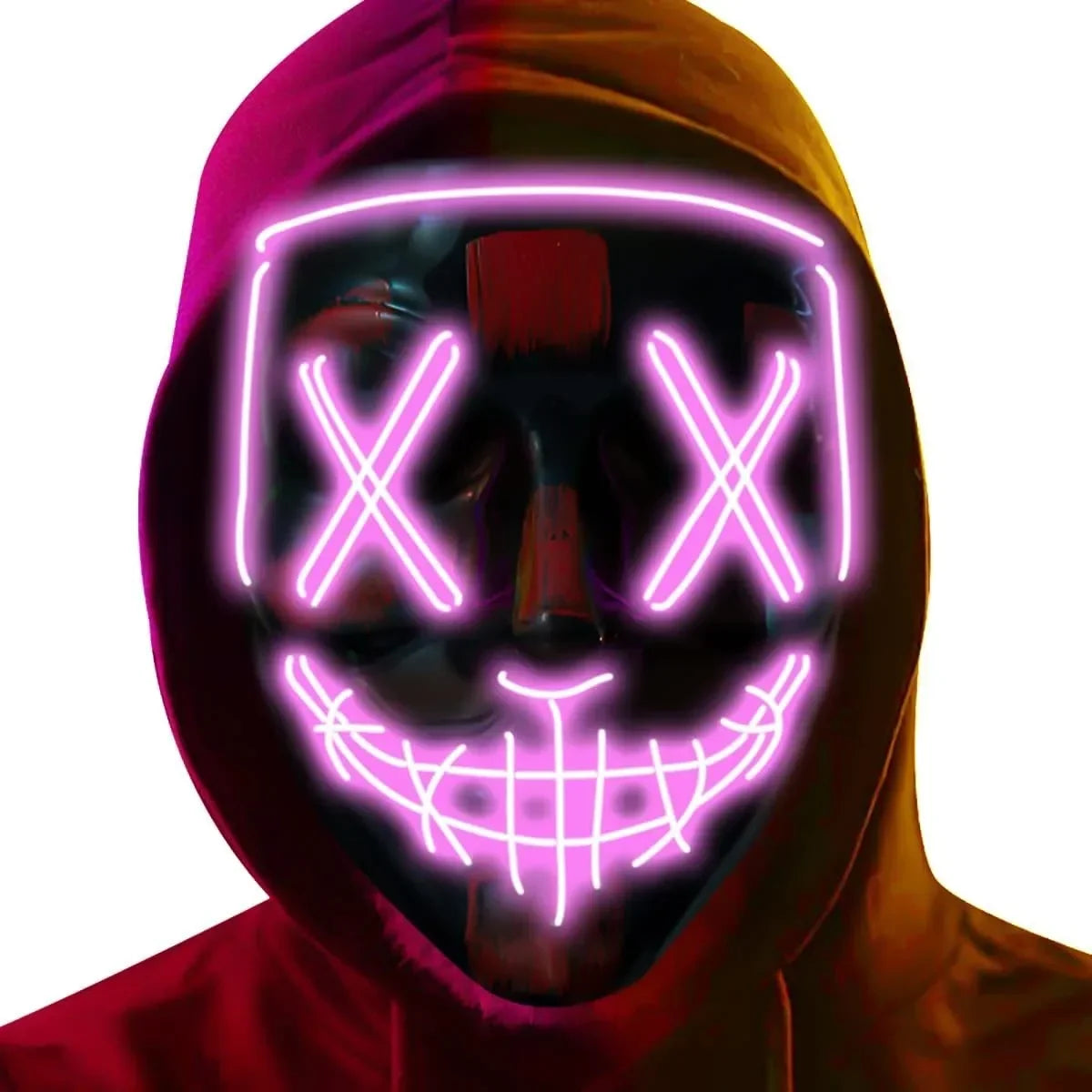 Glowing EL Wire Light-Up Mask