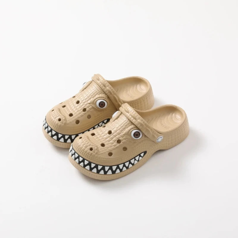 Crocodile Print House Clogs
