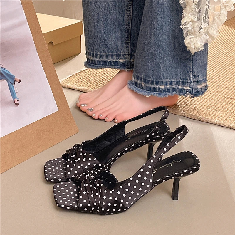 Women Print Thin Heel Sandals