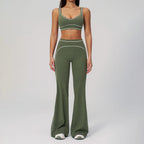 Knit Construction Sleeveless True-To-Size Fit Two-Piece Yoga Set