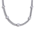 Gold Zircon Chain Necklace