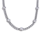 Gold Zircon Chain Necklace