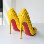 Studded Patent Leather Pumps
