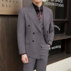 British Linen Slim Groom Suit Set
