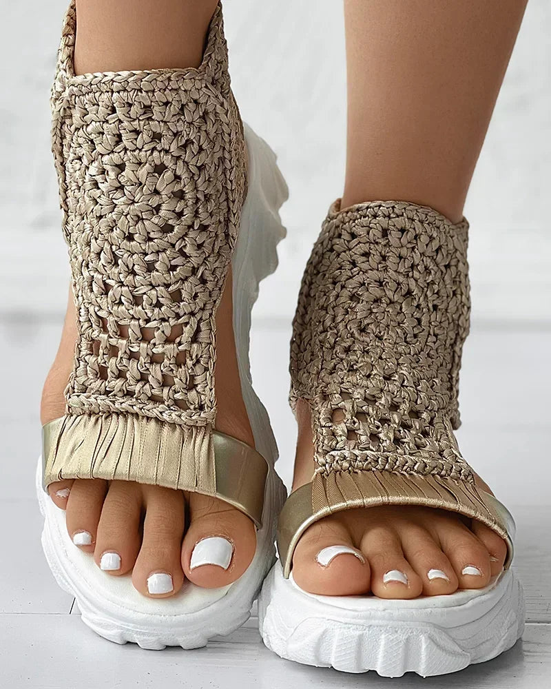 Women Stretch Platform Sandals