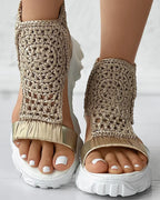 Women Stretch Platform Sandals