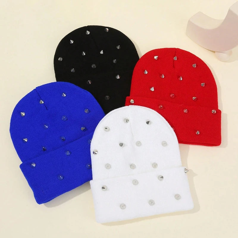 Punk Rivet Gothic Beanie Hat