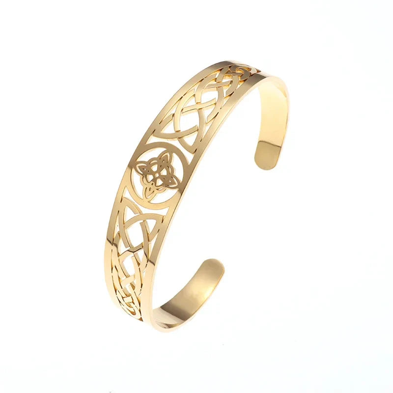 Retro Punk Koi Fish Engraved Bracelet