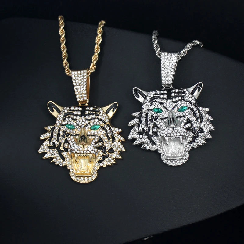 3D Tiger Pendant Necklace