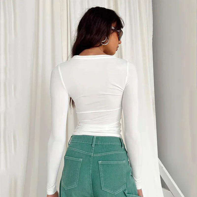 Everyday Solid Crew Neck True-To-Size Fit Crop Top