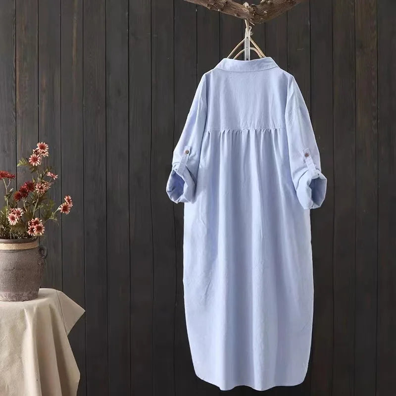 Embroidered Loose Cotton Shirt