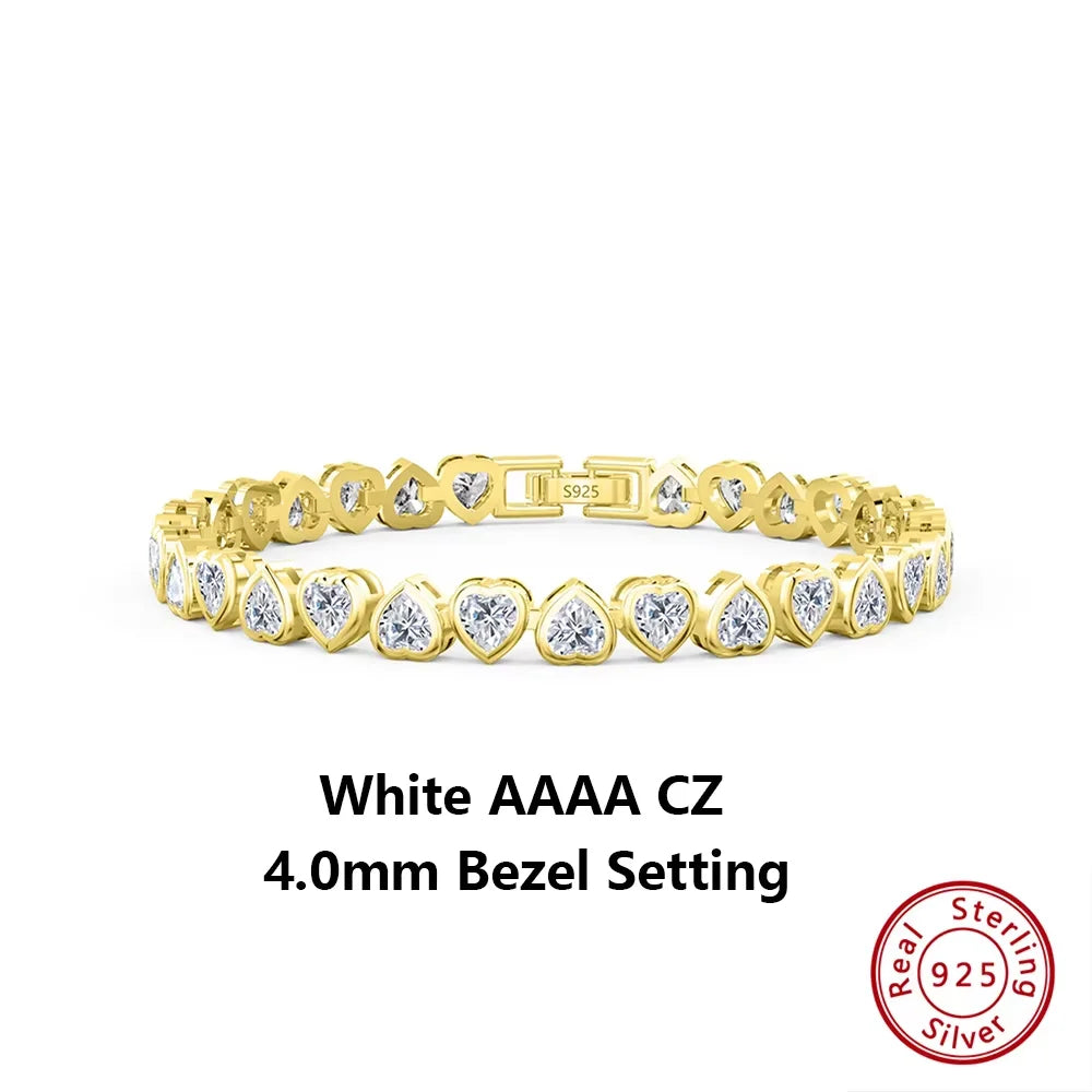 Sterling Silver Tennis Chain Bracelet