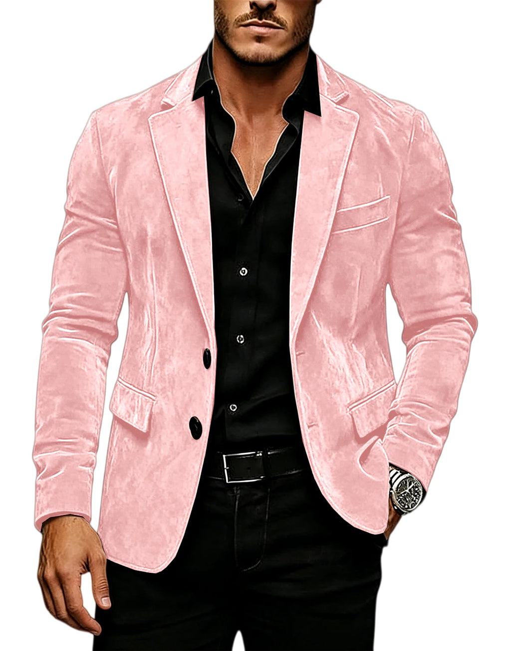Suede Texture Notch-Lapel Sport Coat