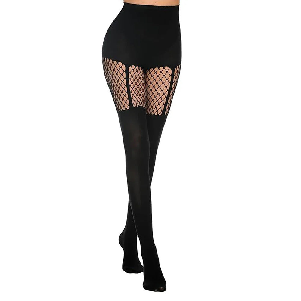 Black Suspender Style Tights