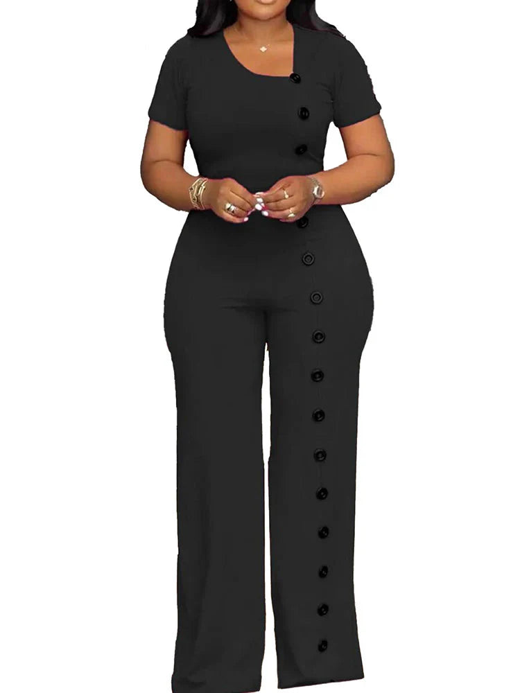 Solid Color Summer Jumpsuit