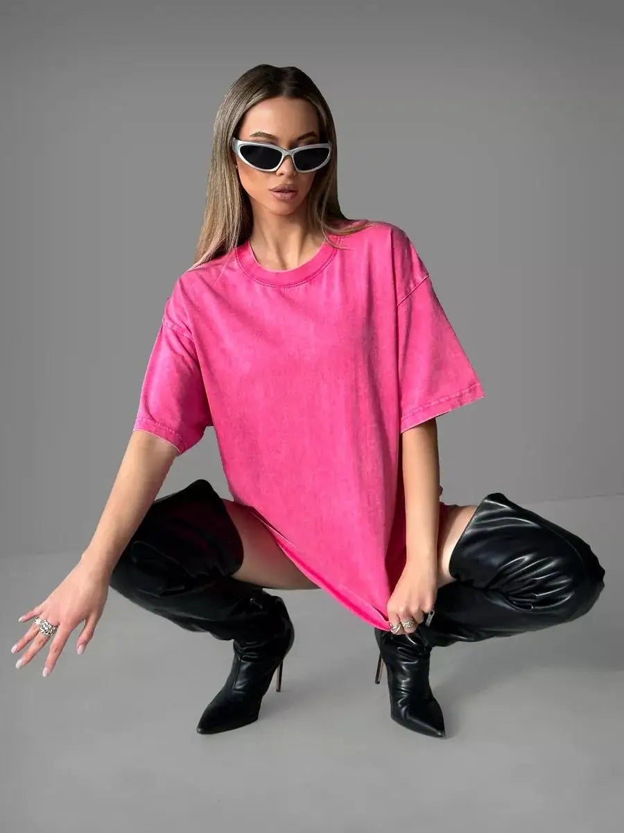 Knit Solid Crew Neck True-To-Size Fit T-Shirt