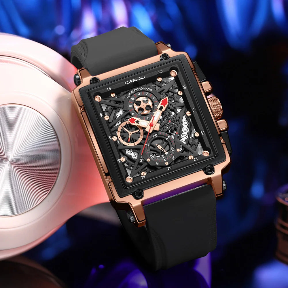 Men’s Square Chronograph Sports Watch
