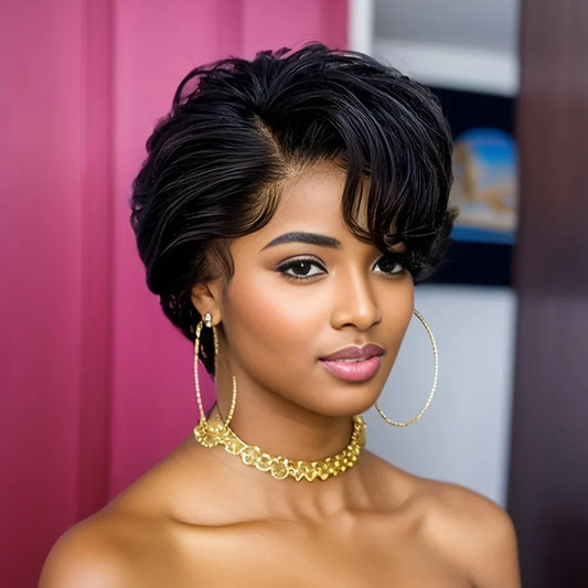 Short Curly Pixie Wig