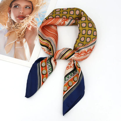 Luxury Print Silk Square Scarf