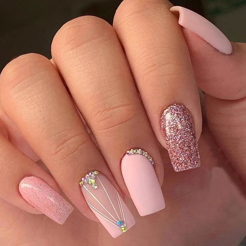 Gothic False Nails Dark Red
