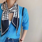 Horse Pattern Long Silk Scarf