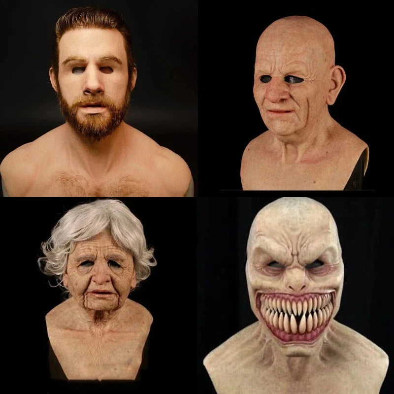 Elderly Face Latex Mask