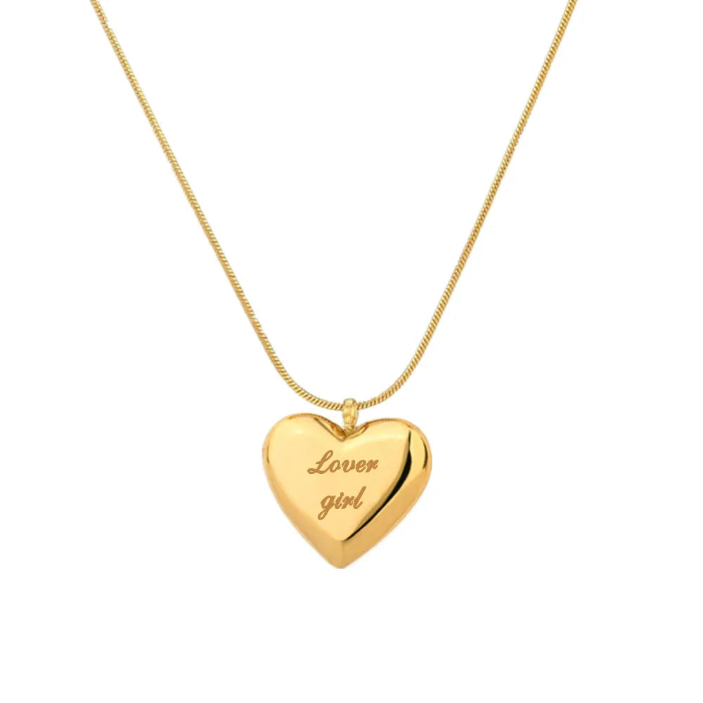 Bubble Heart Snake Necklace