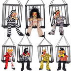 Animated Skeleton Prisoner Cage Prop