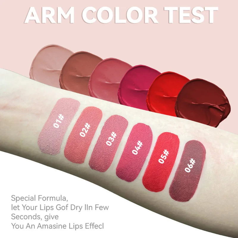 6 Colors Nude Matte Lip Gloss