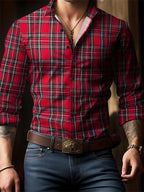 V-Neck Print Casual Shirt
