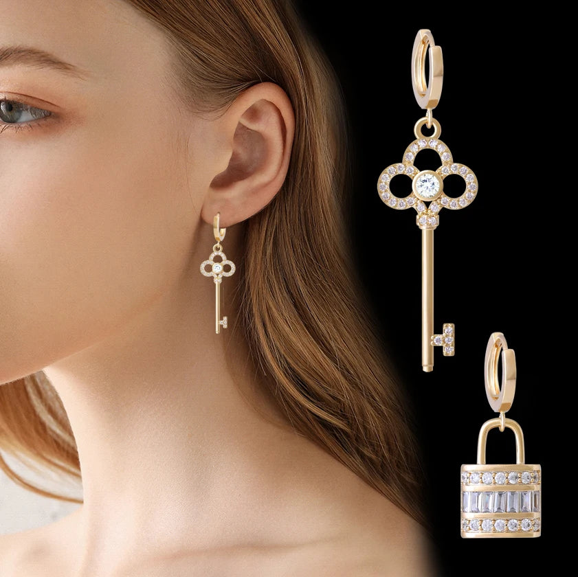 Key and Lock Earrings