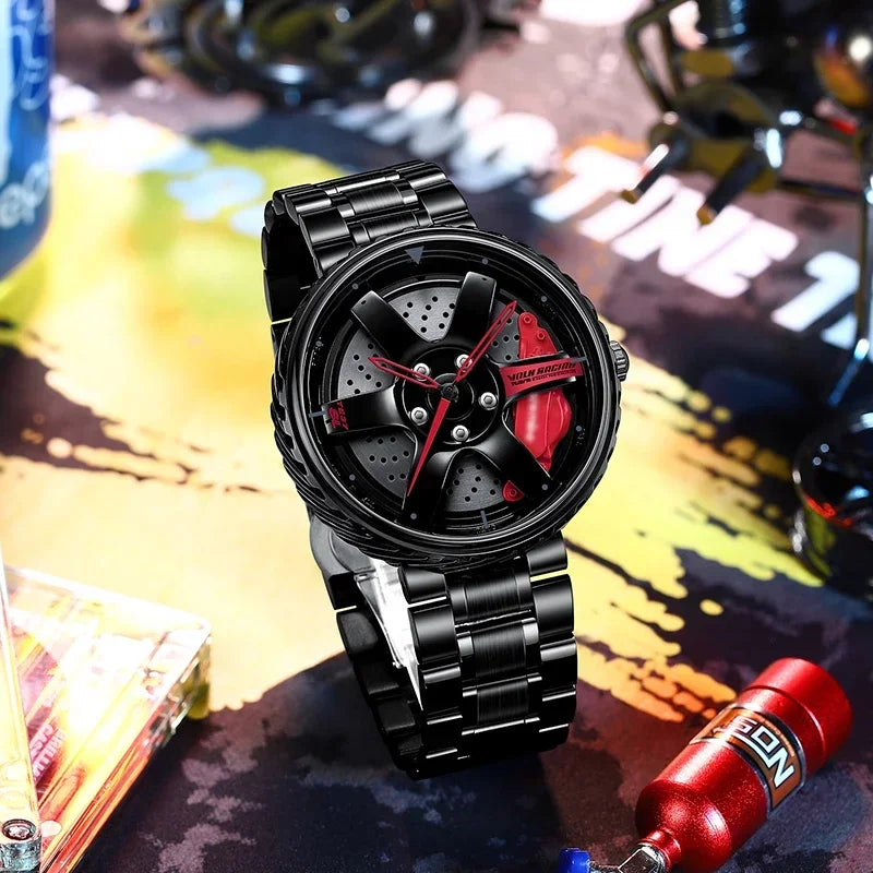 Luxfacigoo Car Wheel Quartz Watch