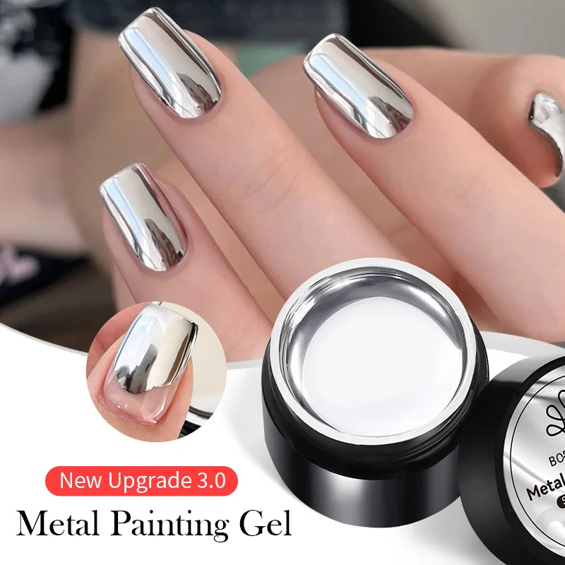 BORN PRETTY Silver Metal Effect