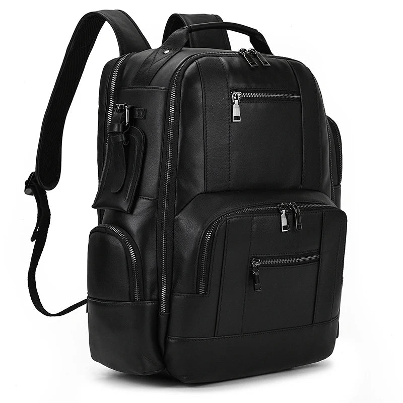 Men’s Retro Leather Travel Backpack