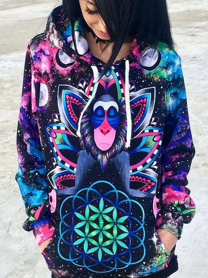 3D Graphic Loose Hoodie
