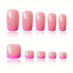 French Pink Square Press Nails
