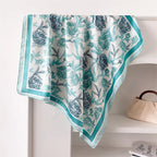 Yellow Lemon Print Silk Scarf