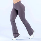 WAREBALL Cross-Waist Flared Leggings