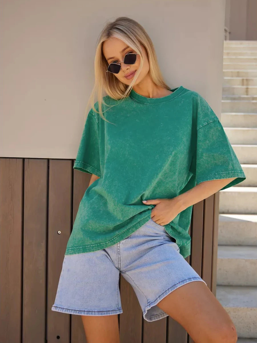 Washed Cotton Oversized T-Shirt