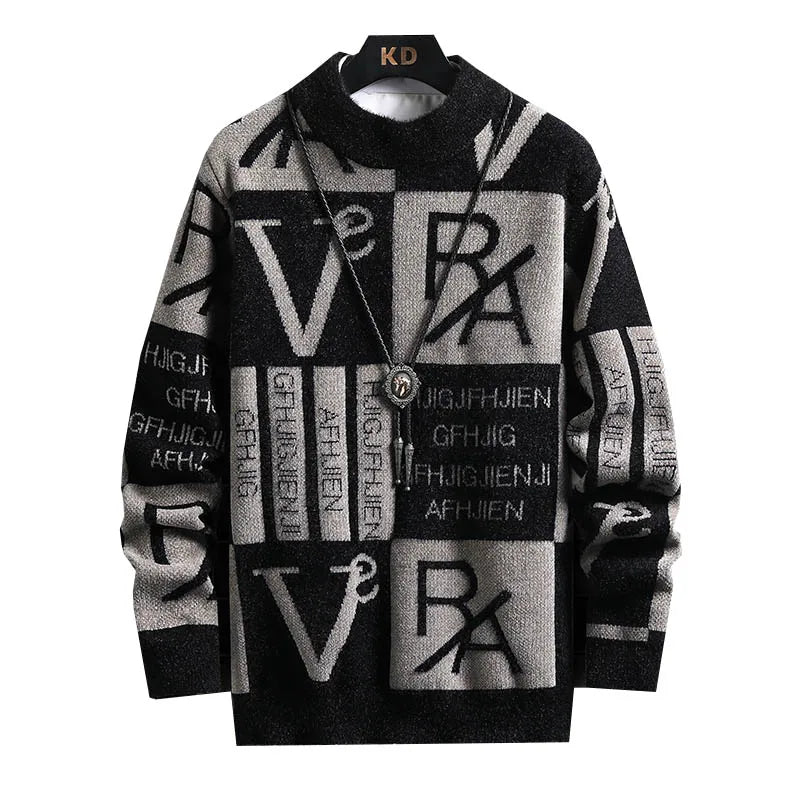 Striped Round Neck Knit Sweater