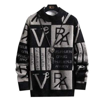 Striped Round Neck Knit Sweater