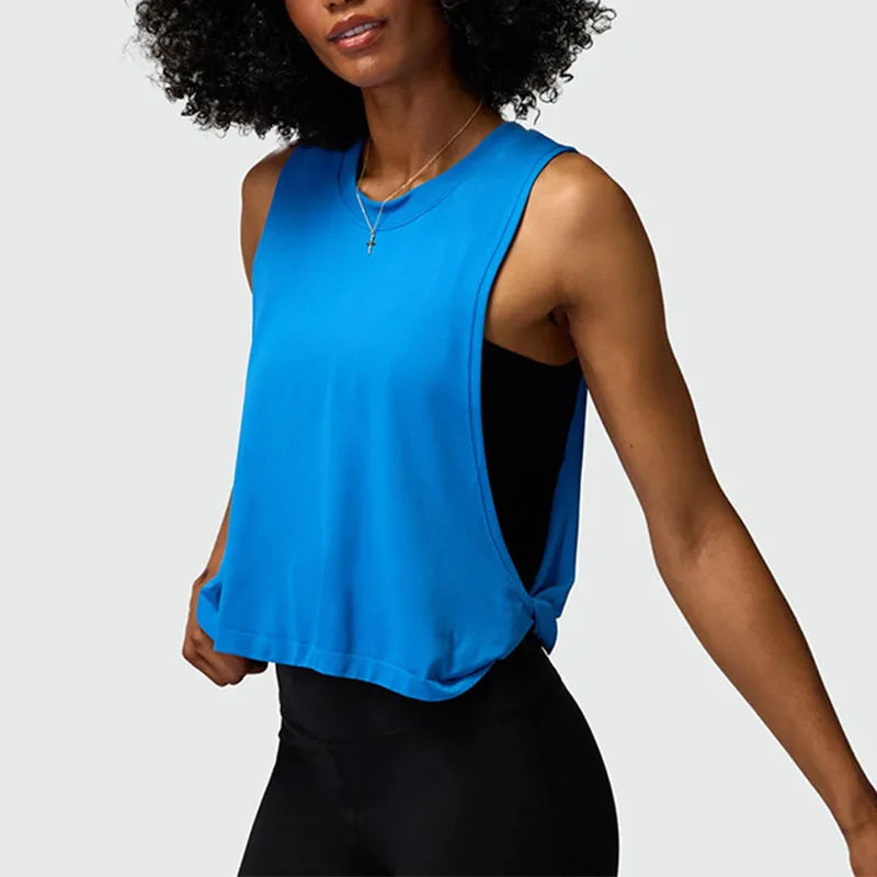 Mesh Sleeveless Yoga Top