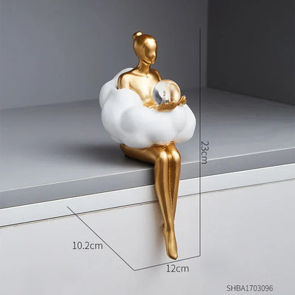 Golden Resin Decorative Figurine