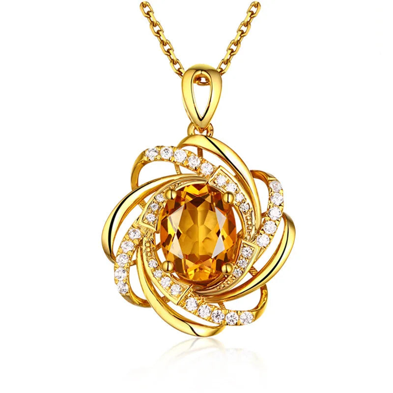 Zircon Flower Necklace