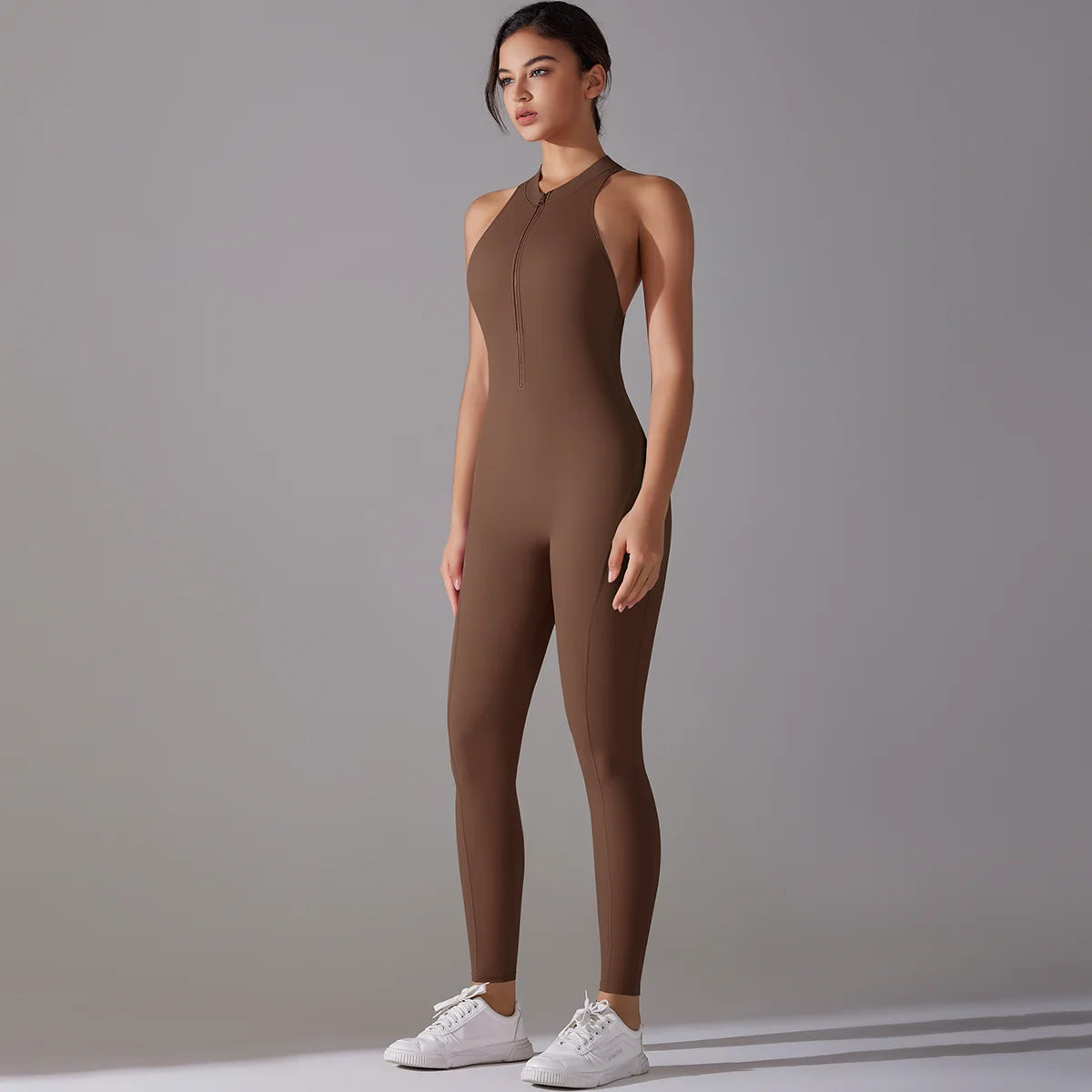 Nylon Solid Sleeveless True-To-Size Fit Shaping Bodysuit