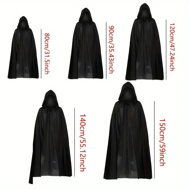 Black Grim Reaper Costume Cloak