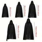Black Grim Reaper Costume Cloak