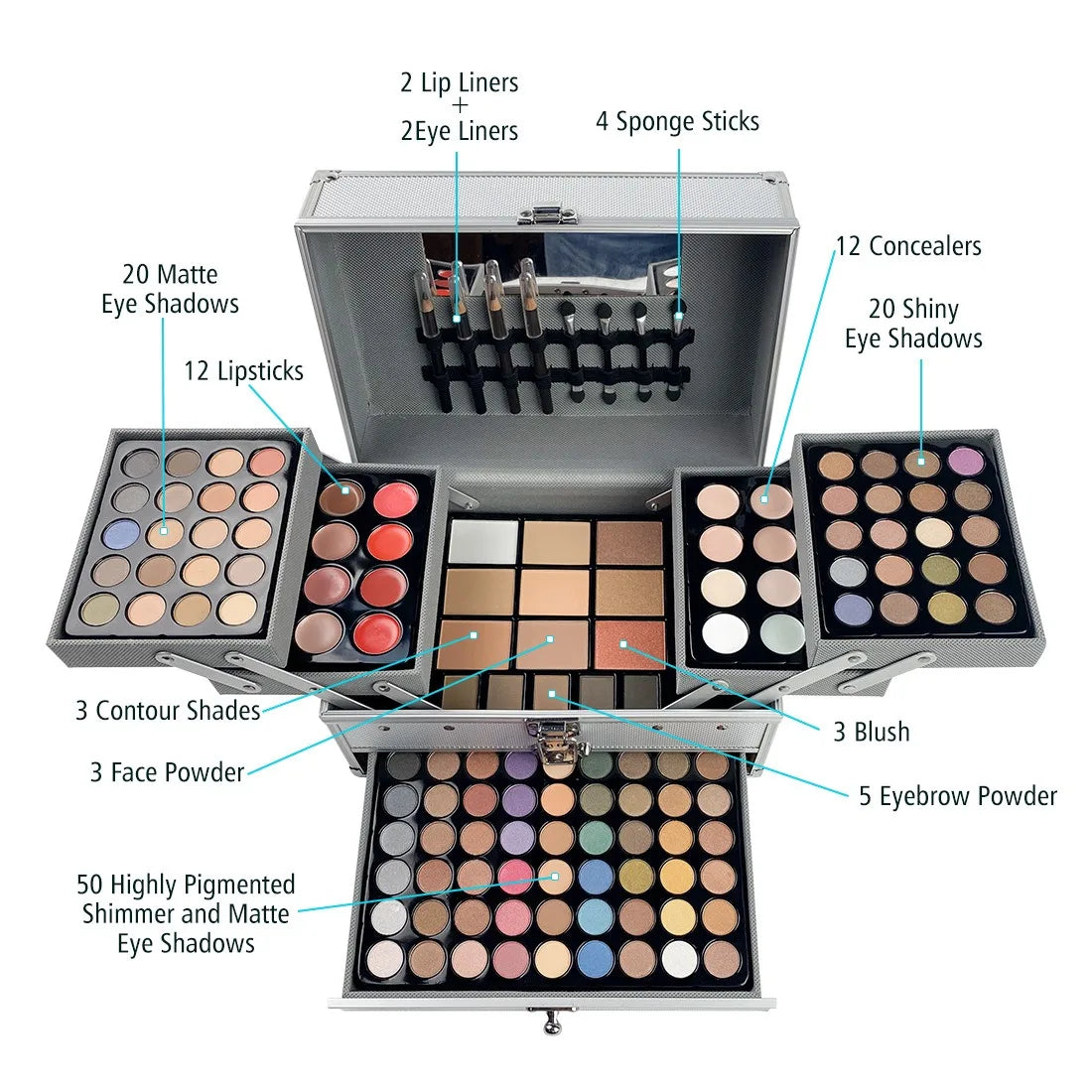 127-Piece Professional All-in-One Makeup Kit